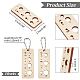 Прямоугольные деревянные подвески для спиц WOOD-NB0002-39-2