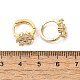 Серьги-кольца из латуни с цветком EJEW-S256-01C-G-5