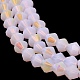 Имитация нефрита гальванических бисер пряди GLAA-F029-J4mm-D02-3