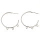 Серьги-гвоздики с латунным кольцом KK-K351-26P-1