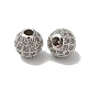 Стойки обшивки круглые микро латунь проложить Цирконом шарики KK-F873-24P-1