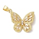 Подвески из латуни и кубического циркония KK-L216-014G-01-1