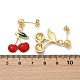 Серьги-гвоздики из латуни EJEW-Q045-05G-3