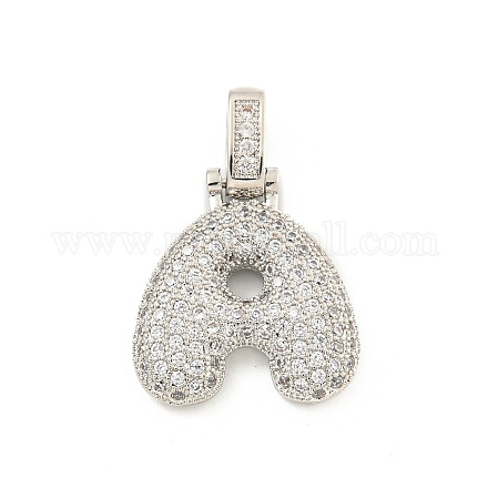 Латунные микропаве прозрачные подвески с фианитом KK-B099-01P-A-1