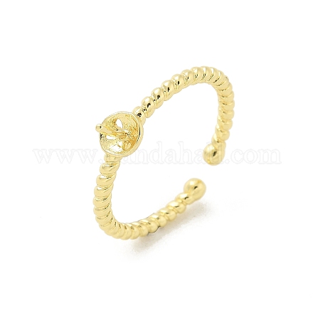 Закрепки кольца из латуни с открытой манжетой KK-G518-02G-02-1