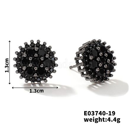 Шикарные латунные кубические серьги из циркония ZD1304-11-1