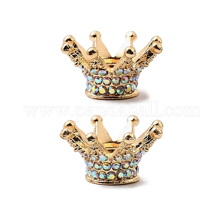 Бусины из сплава со стразами в форме короны FIND-NH0001-19G-1