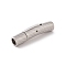 Tarnish Resistant Column 304 Stainless Steel Bayonet Necklace Clasps, Stainless Steel Color, 29.5x7x6mm, Hole: 4mm