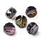 Electroplate Glass Beads, Flat Round, Faceted, Half Plated, Black, 8x5mm, Hole: 1.2mm