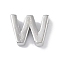 Brass Pendants, Cadmium Free & Nickel Free & Lead Free, Letter Charms, Platinum, Letter W, 8.5x10x3mm, Hole: 1.5mm