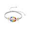 Cowrie Shell & Glass Seed Braided Bead Bracelets, Adjustable Nylon Bracelet, Light Grey, Inner Diameter: 2-1/8~3-1/8 inch(5.5~8cm)