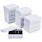 NBEADS 12 Pcs Cardboard Jewelry Box, 3.5x2.7x1.22 Inch Jewelry Storage Case with Sponge Inside Small Gift Boxes with Lids Packaging Boxes for Ring Necklace Earring Bracelet, White