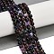 Natural Agate Beads Strands, Dyed & Heated, Round, Faceted, Indigo, 6mm, Hole: 1mm, about 61~62pcs/strand, 14.09''~14.29''(35.8~36.3cm)