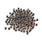 130Pcs 10G Transparent Glass Seed Beads, Round, Faceted, Chocolate, 4x3mm, Hole: 1mm