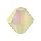 Preciosa® Crystal Beads, Czech Crystal, Bicone(451 69 302 Rondelle), 80100 20019 Jonquil AB Matt, 4mm, Hole: 0.8mm