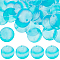 40Pcs AB Color Plated Capiz Shell Pendants, Dyed, Flat Round, Light Sea Green, 24~25x1~2mm, Hole: 1.5mm