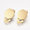 304 Stainless Steel Clip-on Earring Findings, with Round Flat Pad, Flat Round, Real 18K Gold Plated, Tray: 10mm, 18x10x6mm, Hole: 3mm