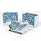 Christmas Themed Paper Bags, Rectangle with Snowman Pattern, for Jewelry Storage, Light Blue, 24.5x19.5x0.45cm