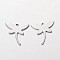 Tarnish Resistant 201 Stainless Steel Pendants, Dragonfly, Stainless Steel Color, 18x18.5x1mm, Hole: 1mm