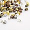 Brass Cord Ends, Mixed Color, 10x6mm, Hole: 1.2mm, 5.5mm inner diameter