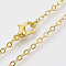 Brass Cable Chains Necklace Making, with Alloy Lobster Claw Clasps, Golden, 23.6 inch~24.37 inch(60cm~61.9cm)