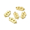 Rack Plating Brass Letter Connector Charms, for Personalized Name Necklace Making, Real 18K Gold Plated, Long-Lasting Plated, Cadmium Free & Nickel Free & Lead Free, Letter.B, 14x7x1.5mm, Hole: 1mm