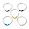 Flower Handmade Polymer Clay Stretch Bracelets, with Alloy Beads, Jewely for Women, Mixed Color, Inner Diameter: 2-1/2 inch(6.2cm)