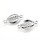 Tibetan Style Alloy Links connectors, Clock, Cadmium Free & Lead Free, Antique Silver, 28x14x2mm, Hole: 2mm, about 740pcs/1000g