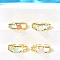 Square Brass Cat Eye Cuff Rings, Cadmium Free & Lead Free, Long-Lasting Plated, Rack Plating, Real 18K Gold Plated, Mixed Color, 8mm, Inner Diameter: Adjustable