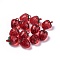 Transparent Korea Acrylic Pendants, Strawberry, Red, 18.8x13.5x13.5mm, Hole: 3mm