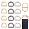 24Pcs 3 Colors Alloy Double D Rings, Buckle Clasps, for Webbing, Strapping Bags, Garment Accessories, Mixed Color, 28x32x5mm, 8pcs/color