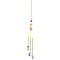Glass & Brass Pendant Decorations, Hanging Suncatchers, for Home Decoration, Moon Pattern, 430mm