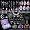 350Pcs DIY Glass Crystal Sun Catcher Hanging Decoration Sets, Mixed Color, 90x90x90mm