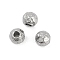 Anti-Tarnish Textured 316 Surgical Stainless Steel Beads, Round, Stainless Steel Color, 3.5x4x4mm, Hole: 1.5mm