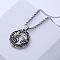 Vintage Retro Double Wolf Pendant Stainless Steel Punk Necklace Men's Fashion Accessory, Stainless Steel Color