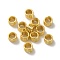 Brass Split Rings, Lead Free & Cadmium Free, Quadruple Loops Jump Rings, Real 24K Gold Plated, 21 Gauge, 4.5x3.5mm, Inner Diameter: 3mm