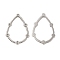 Tarnish Resistant 304 Stainless Steel Linking Ring Rhinestone Settings, Teardrop, Stainless Steel Color, Fit for 1.6mm Rhinestone, 27.5x20x1mm, 