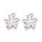 304 Stainless Steel Starfish Charms, Non-Tarnish, Stainless Steel Color, 15x14x2mm, Hole: 1.6mm