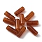 Acrylic Beads, Tube, Imitation Stone, Column, Saddle Brown, 20x8mm, Hole: 2mm