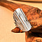 Oval 304 Stainless Steel Chunky Cuff Rings, Texture Wide Band Open Rings, Stainless Steel Color, 35mm,US Size 8 3/4(18.7mm)