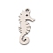 Non-Tarnish 201 Stainless Steel Pendants, Laser Cut, Sea Animal Charm, Stainless Steel Color, Sea Horse, 18.5x8x1mm, Hole: 1.5mm