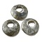 Natural Labradorite Pendants, Donut/Pi Disc, Donut Width: 15.5~16mm, 39~40x6~7mm, Hole: 8mm