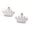 Non-Tarnish 304 Stainless Steel Charms, Laser Cut, Crown, Stainless Steel Color, 11x14x1.5mm, Hole: 1.4mm