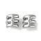 Brass Micro Pave Cubic Zirconia Beads, Cadmium Free & Nickel Free & Lead Free, Column, Platinum, 5.5x5.5x4.5mm, Hole: 3.5x2mm