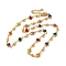 Non-Tarnish 304 Stainless Steel with Eamel Necklaces, Colorful Heart for Women, Stainless Steel Color, 15.87 inch(40.3cm)