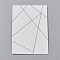 Cardboard Jewelry Display Cards, for Hanging Earring & Necklace Display, Rectangle, White, Geometric Pattern, 9x6x0.05cm, Hole: 0.2cm, 100pcs/bag