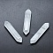 Natural Quartz Crystal No Hole Healing Stones, Reiki Energy Balancing Meditation Therapy Wand, Faceted, Double Terminated Points, 51~55x10.5~11x9.5~10mm