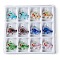 Handmade Lampwork Glass Pendants, Inner Flower, Hedgehog, Mixed Color, 38x43x13mm, Hole: 6x4mm, 12pcs/box