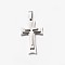 Tarnish Resistant 304 Stainless Steel Cross Pendants, Stainless Steel Color, 45x26.5mm, Hole: 8x5mm