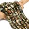 Natural Rhyolite Jasper Beads Strands, Column, 12.5~13x10~10.5x10~10.5mm, Hole: 0.8mm, about 31pcs/strand, 15.63''(39.7cm)